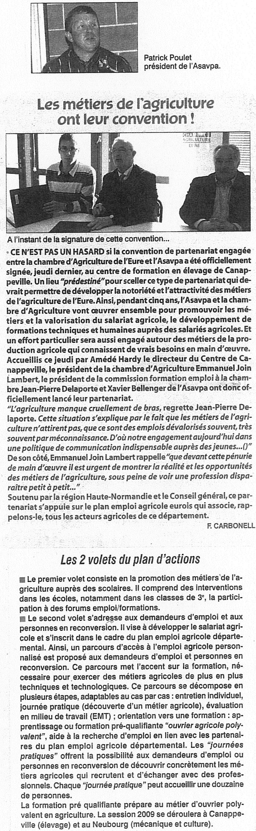 Eure Agricole (26 Mars 2009)